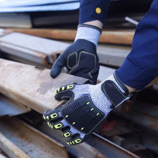 工業用シームレスメカニック作業安全労働作業耐切創性保護ラテックスニトリルハンドグローブ